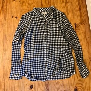 Gingham button down shirt